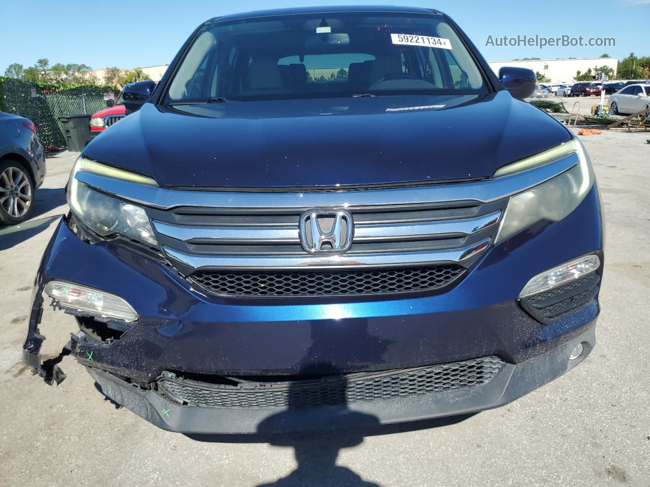 2017 Honda Pilot Exl Blue vin: 5FNYF5H58HB001733