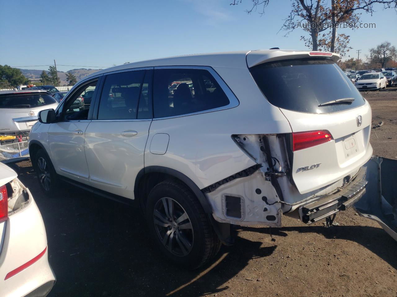 2017 Honda Pilot Exl White vin: 5FNYF5H58HB035865