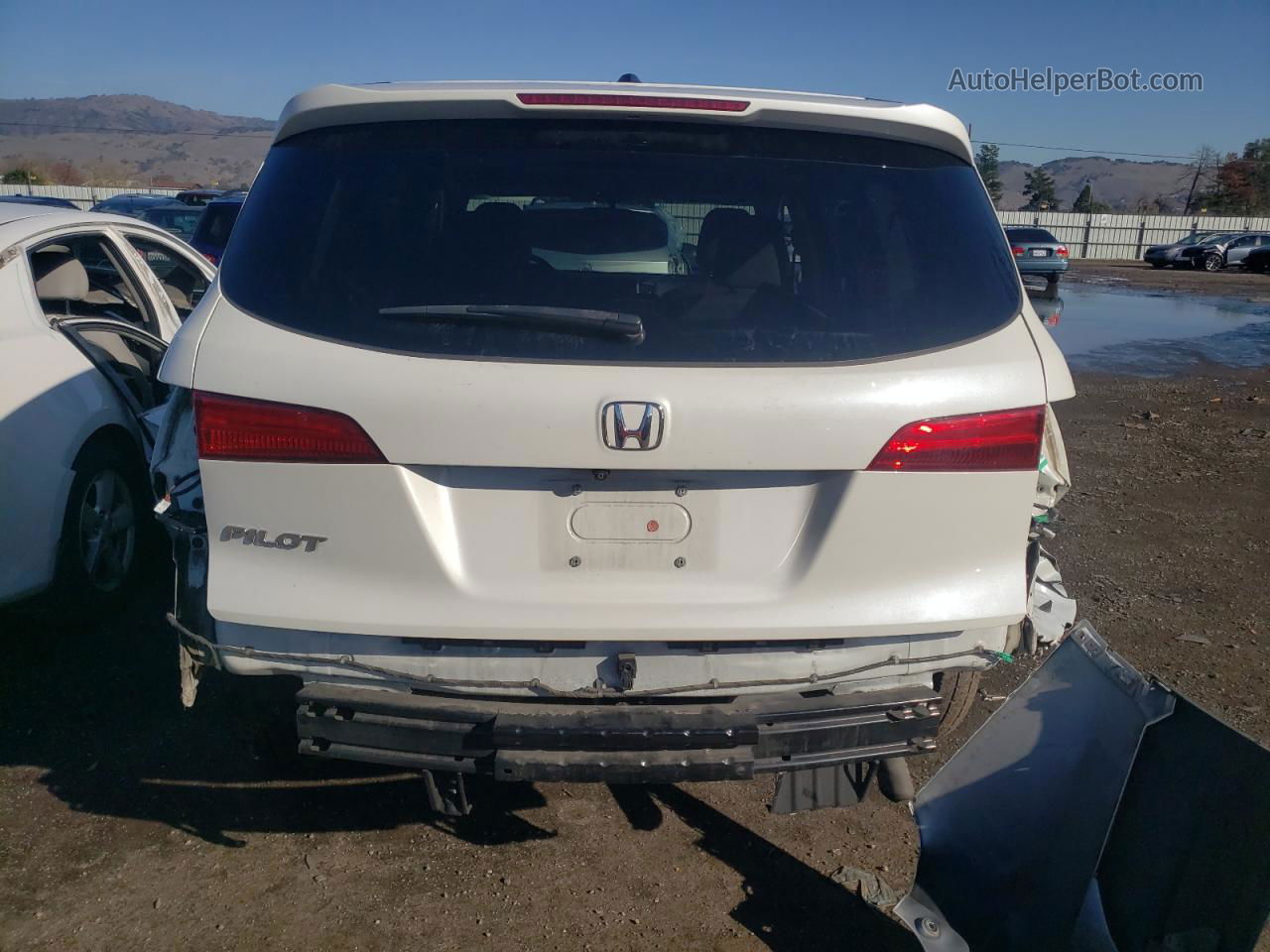 2017 Honda Pilot Exl White vin: 5FNYF5H58HB035865