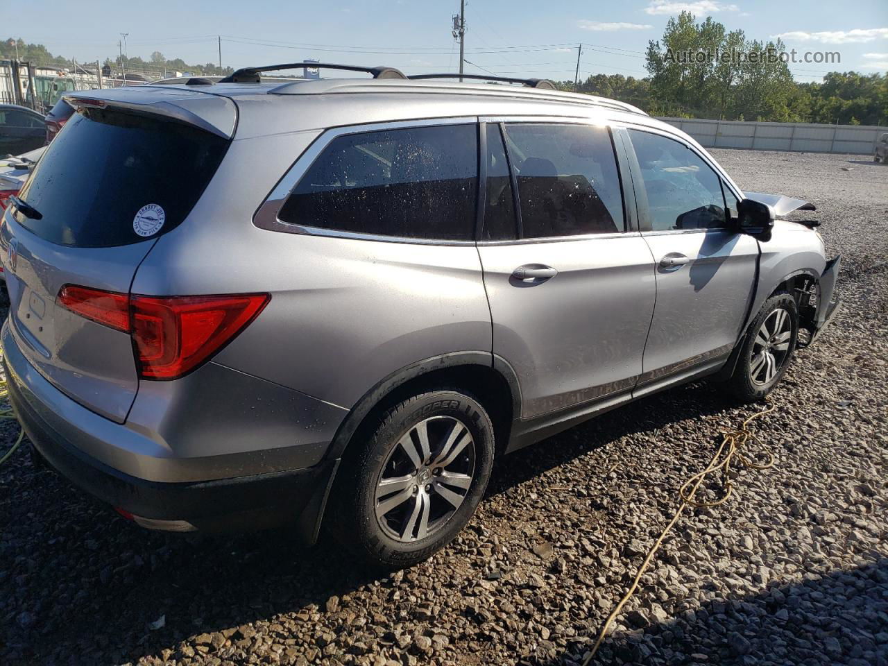 2017 Honda Pilot Exl Silver vin: 5FNYF5H58HB044750