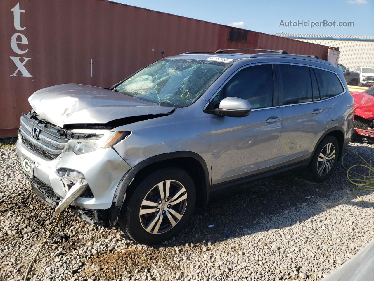 2017 Honda Pilot Exl Silver vin: 5FNYF5H58HB044750