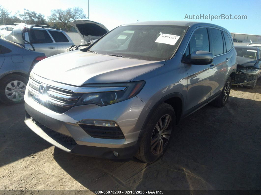 2016 Honda Pilot Ex-l Silver vin: 5FNYF5H59GB006082