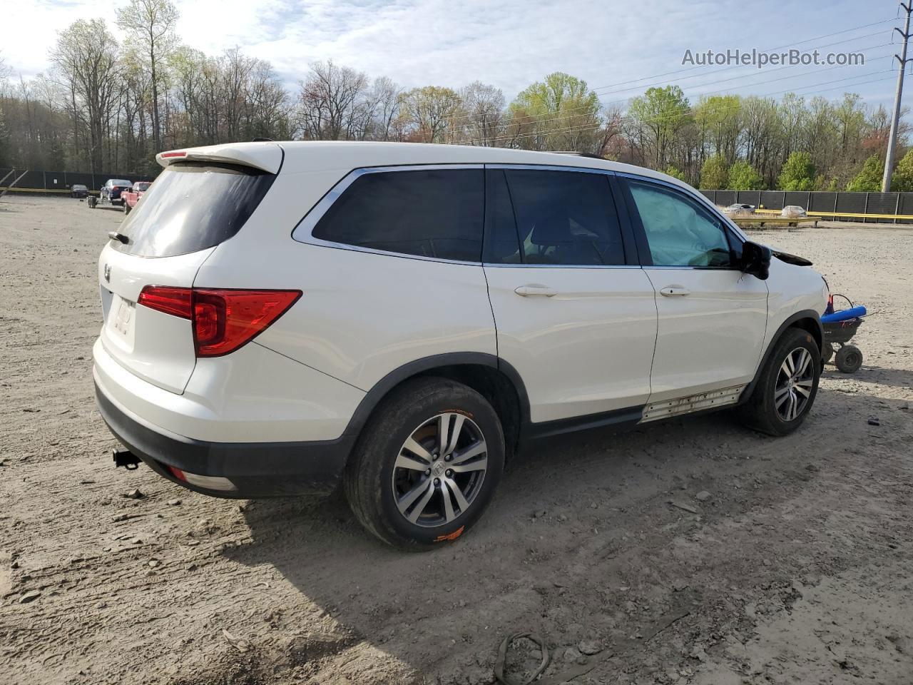 2016 Honda Pilot Exl White vin: 5FNYF5H59GB034805