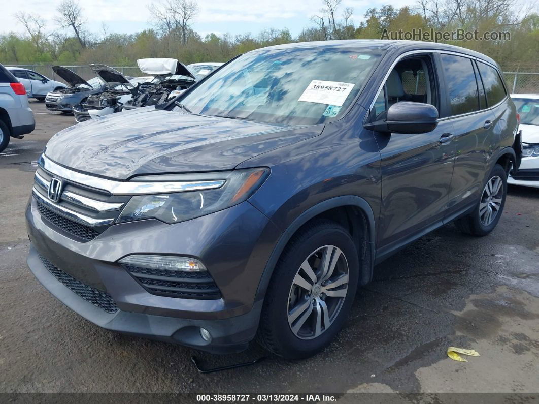 2017 Honda Pilot Ex-l Gray vin: 5FNYF5H59HB013163