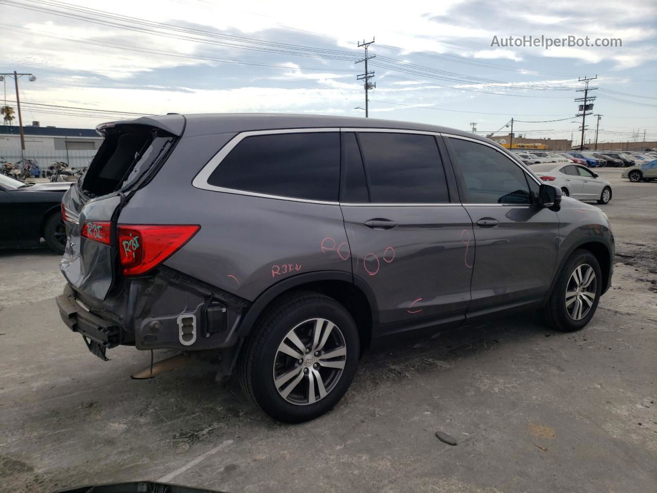 2016 Honda Pilot Exl Серый vin: 5FNYF5H5XGB023893