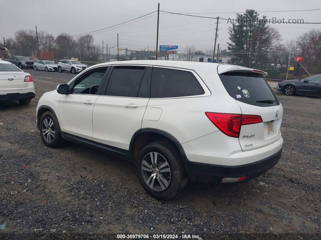 2016 Honda Pilot Ex-l White vin: 5FNYF5H5XGB034036