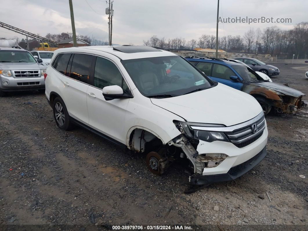 2016 Honda Pilot Ex-l White vin: 5FNYF5H5XGB034036