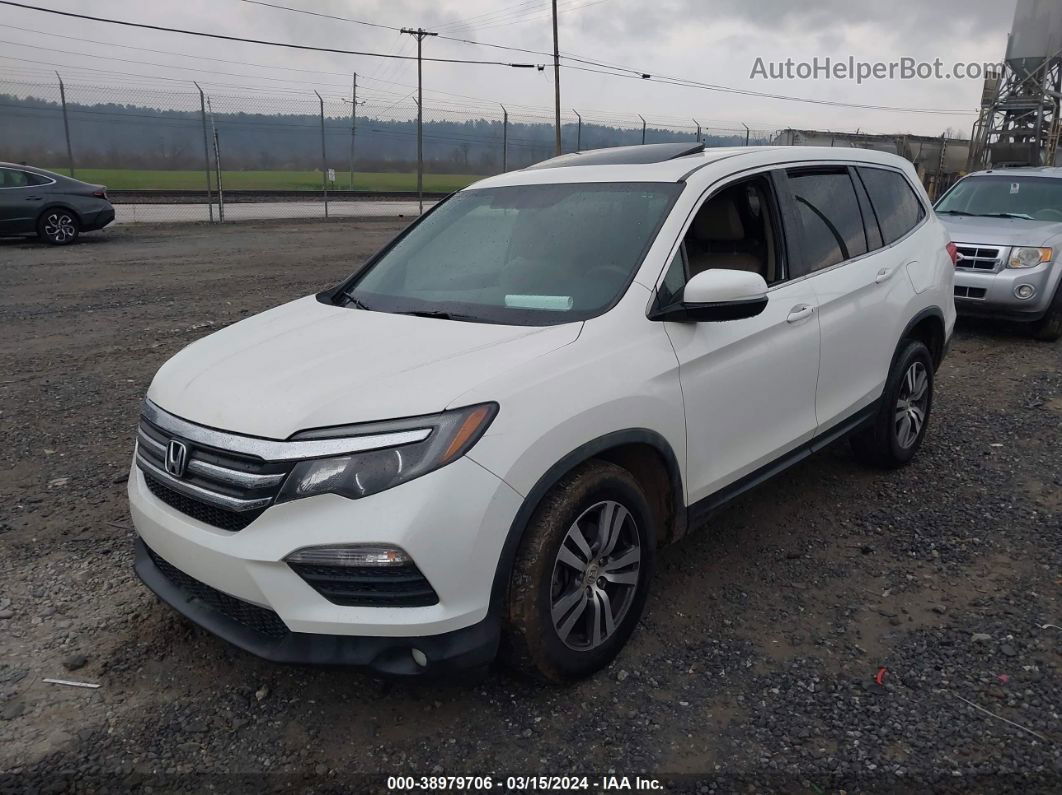 2016 Honda Pilot Ex-l White vin: 5FNYF5H5XGB034036