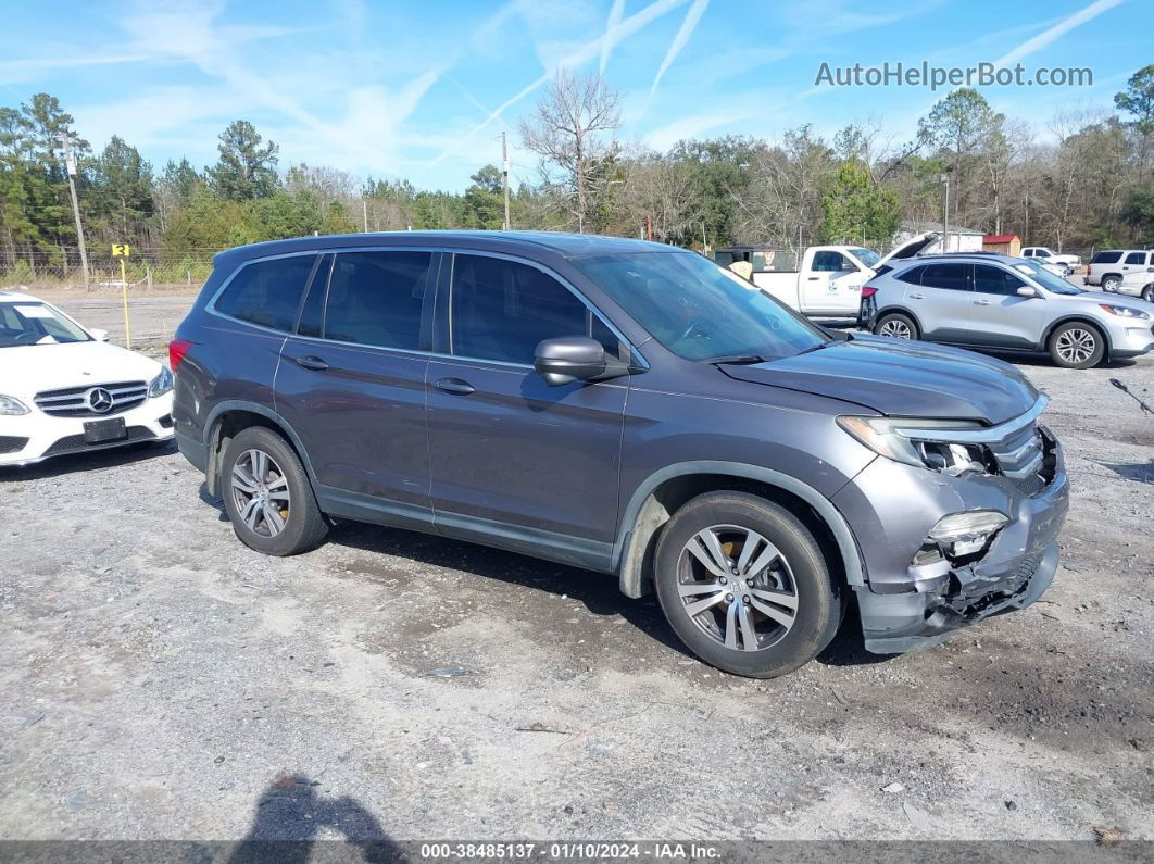 2016 Honda Pilot Ex-l Gray vin: 5FNYF5H5XGB042427