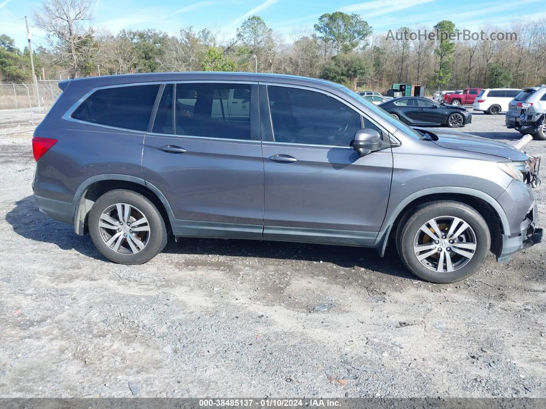 2016 Honda Pilot Ex-l Gray vin: 5FNYF5H5XGB042427