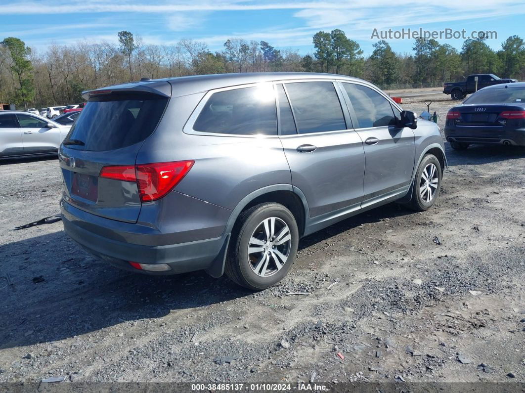 2016 Honda Pilot Ex-l Gray vin: 5FNYF5H5XGB042427