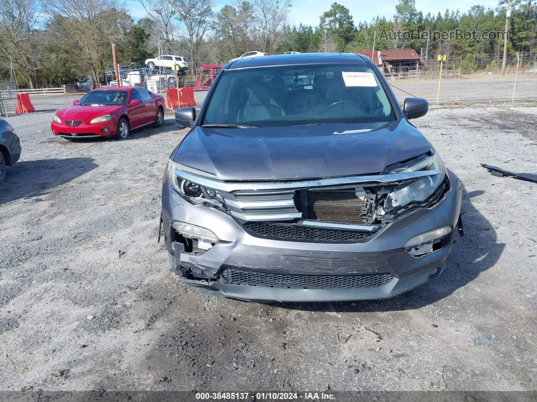 2016 Honda Pilot Ex-l Gray vin: 5FNYF5H5XGB042427