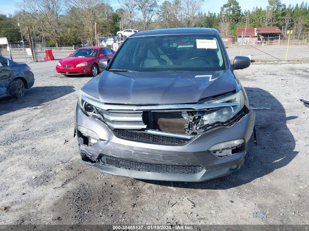 2016 Honda Pilot Ex-l Gray vin: 5FNYF5H5XGB042427