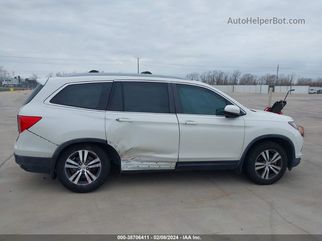 2016 Honda Pilot Ex-l White vin: 5FNYF5H60GB015598