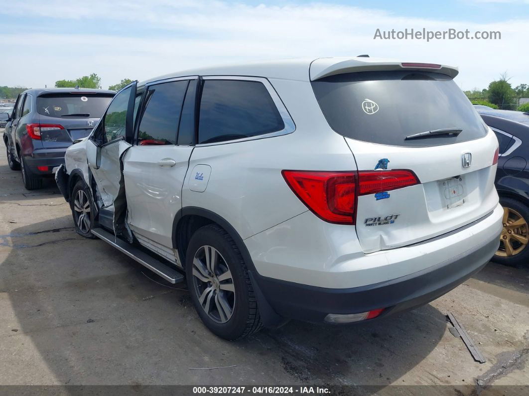 2017 Honda Pilot Ex-l White vin: 5FNYF5H67HB039785