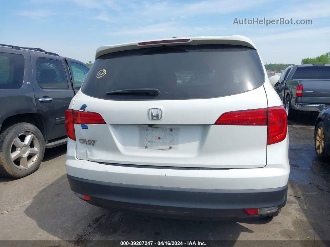 2017 Honda Pilot Ex-l White vin: 5FNYF5H67HB039785