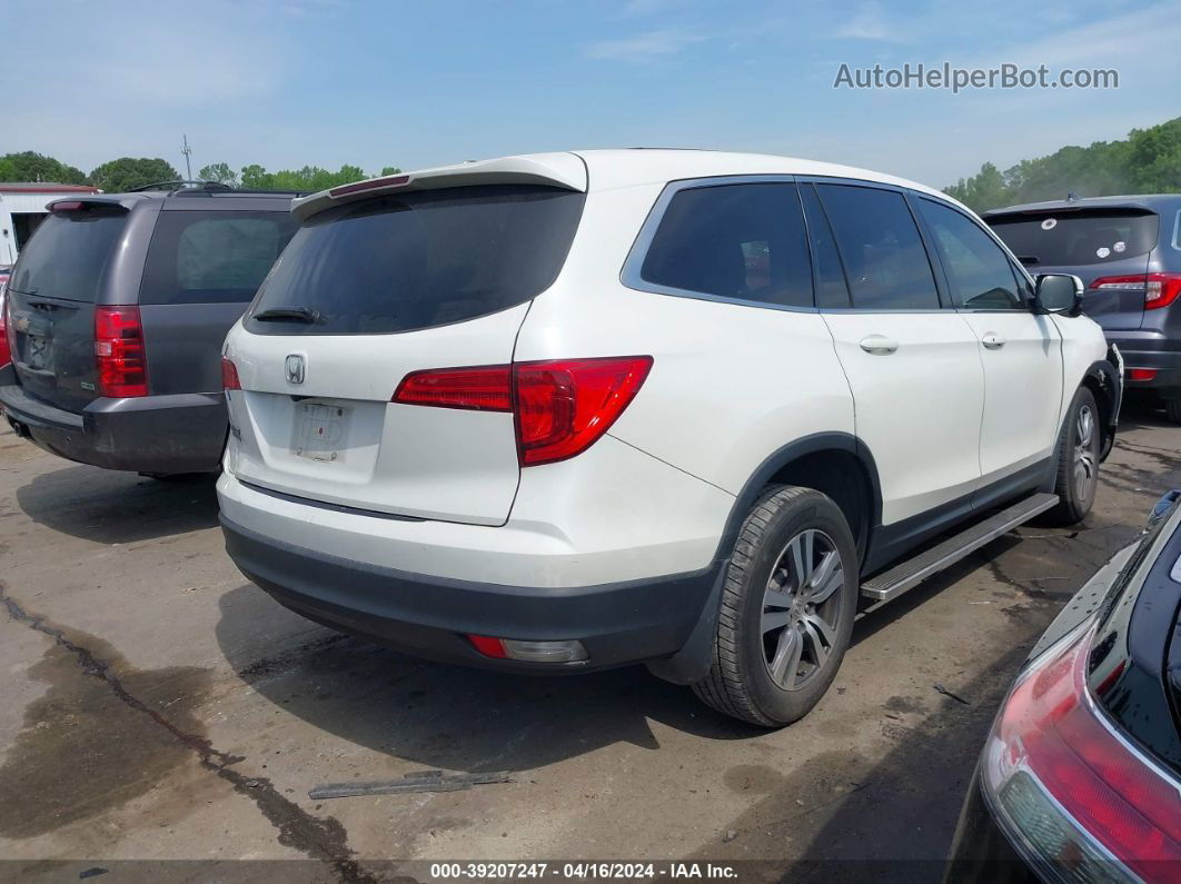 2017 Honda Pilot Ex-l White vin: 5FNYF5H67HB039785