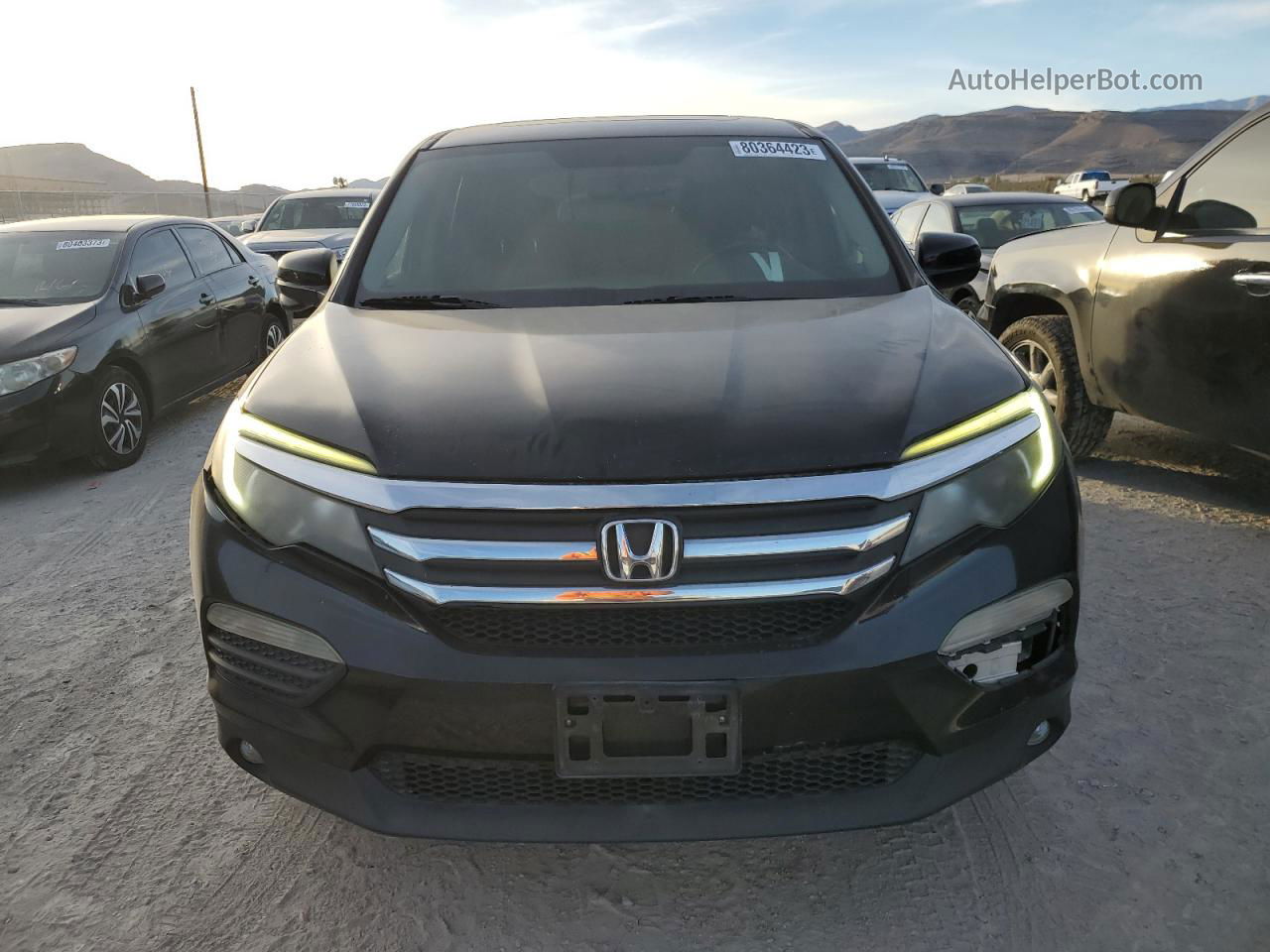 2016 Honda Pilot Exln Черный vin: 5FNYF5H70GB016565