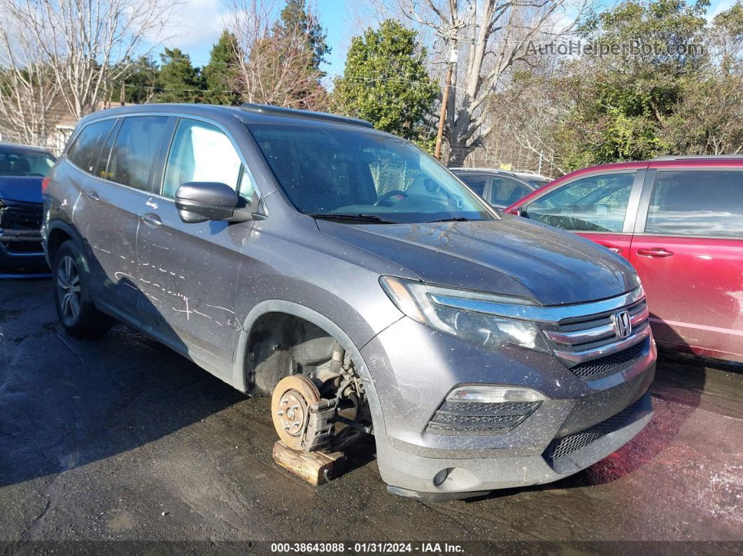 2017 Honda Pilot Ex-l Gray vin: 5FNYF5H72HB045289