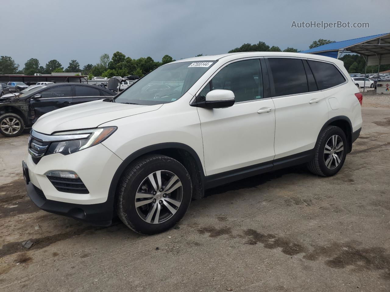 2017 Honda Pilot Exln White vin: 5FNYF5H73HB042465