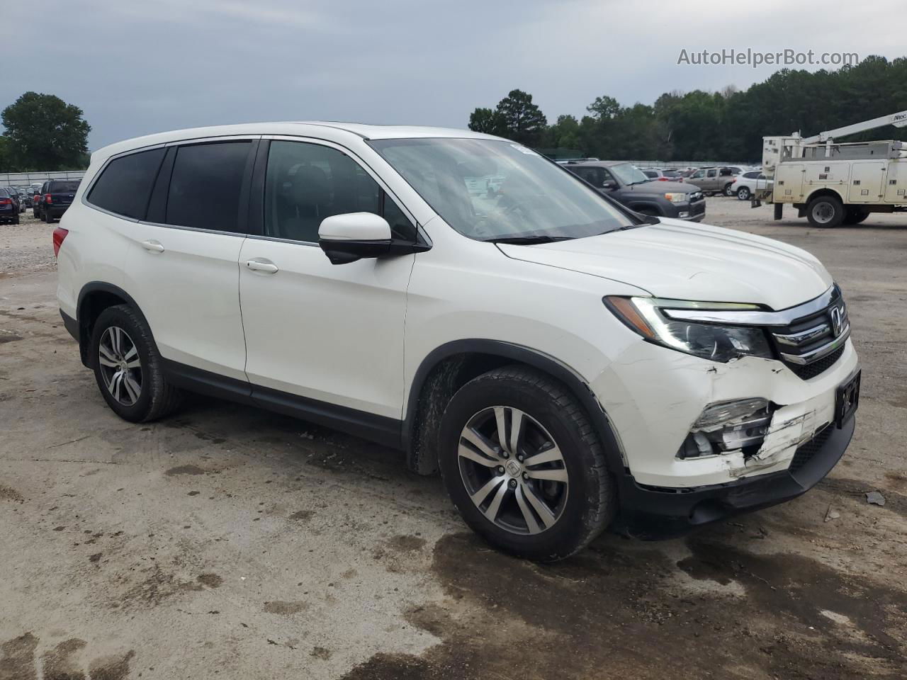 2017 Honda Pilot Exln White vin: 5FNYF5H73HB042465