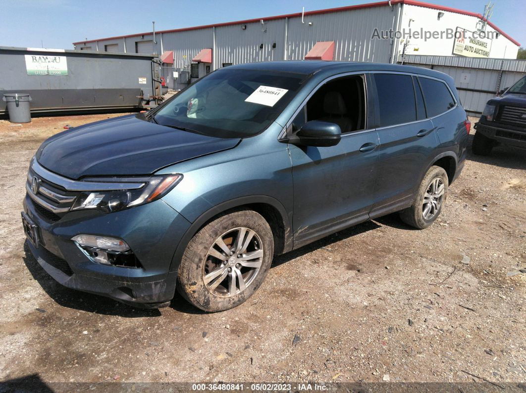 2016 Honda Pilot Ex-l Light Blue vin: 5FNYF5H74GB040593