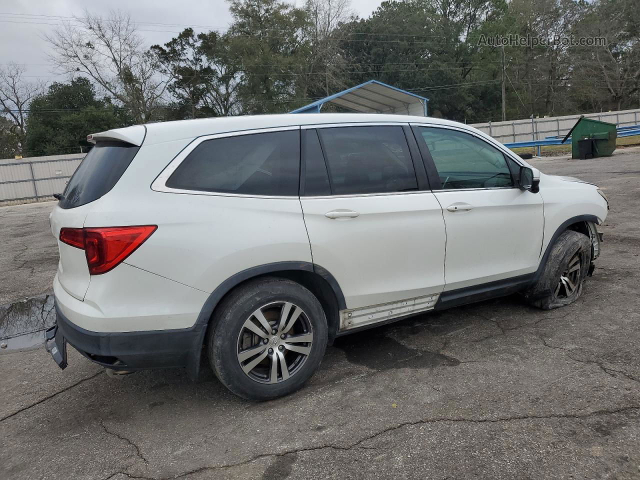 2016 Honda Pilot Exl White vin: 5FNYF5H80GB039594