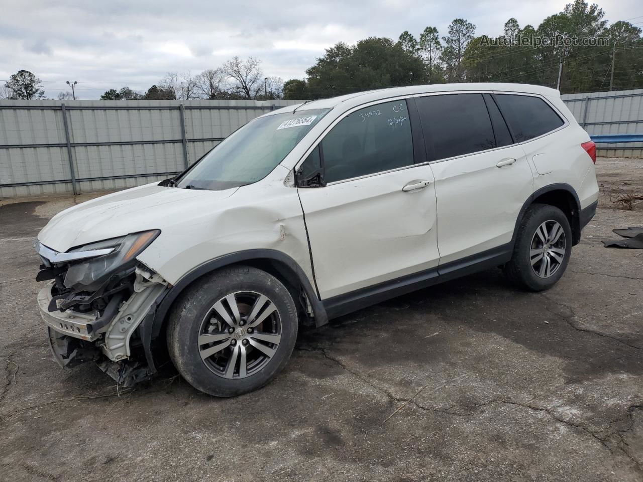 2016 Honda Pilot Exl White vin: 5FNYF5H80GB039594