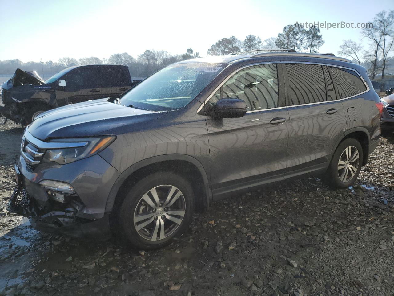 2017 Honda Pilot Exl Gray vin: 5FNYF5H80HB005379