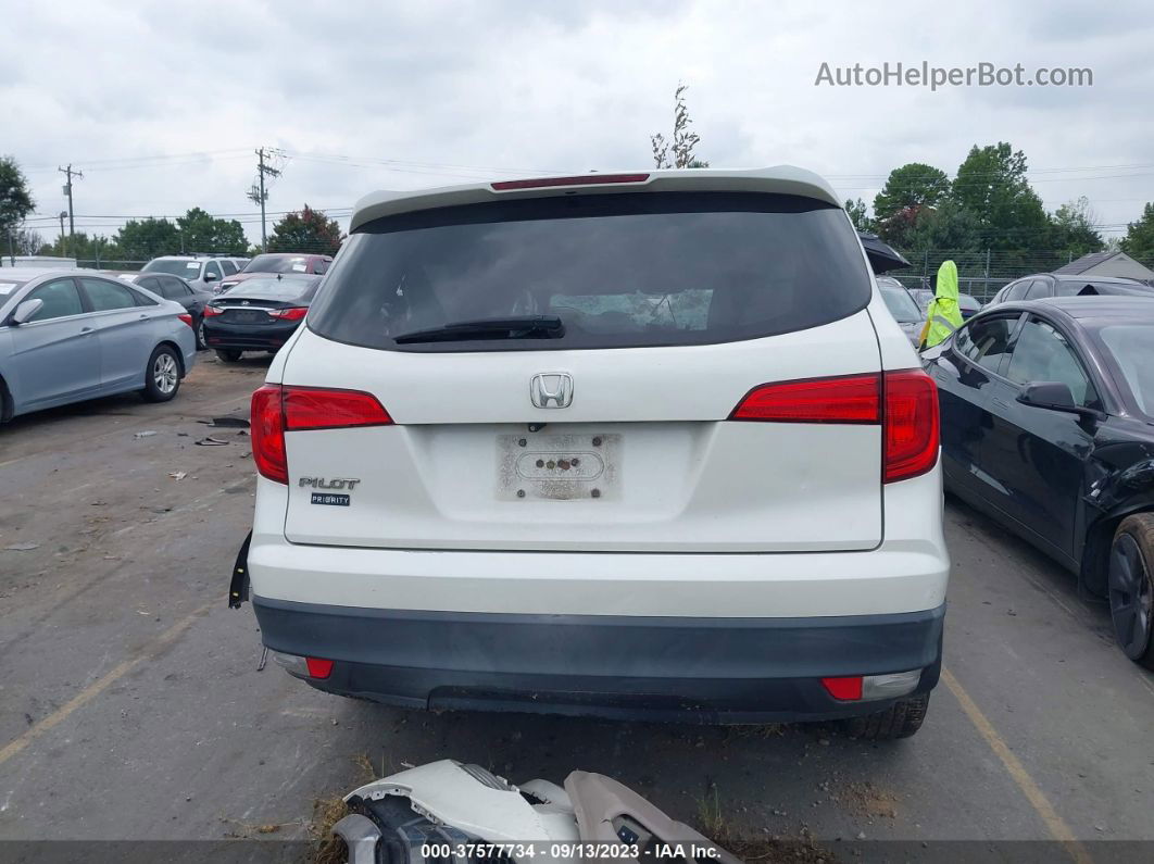 2016 Honda Pilot Ex-l White vin: 5FNYF5H82GB005754