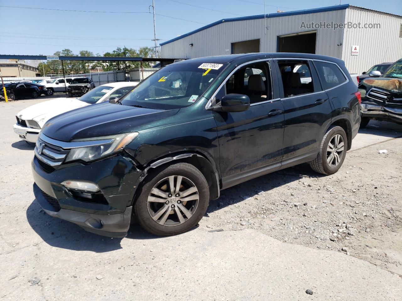 2016 Honda Pilot Exl Зеленый vin: 5FNYF5H83GB004046