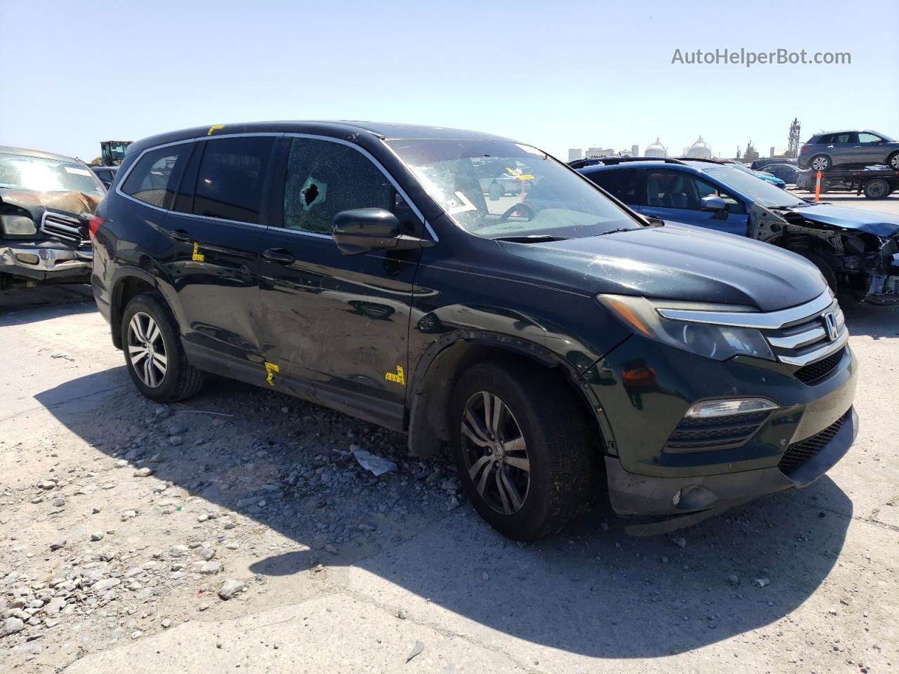 2016 Honda Pilot Exl Green vin: 5FNYF5H83GB004046