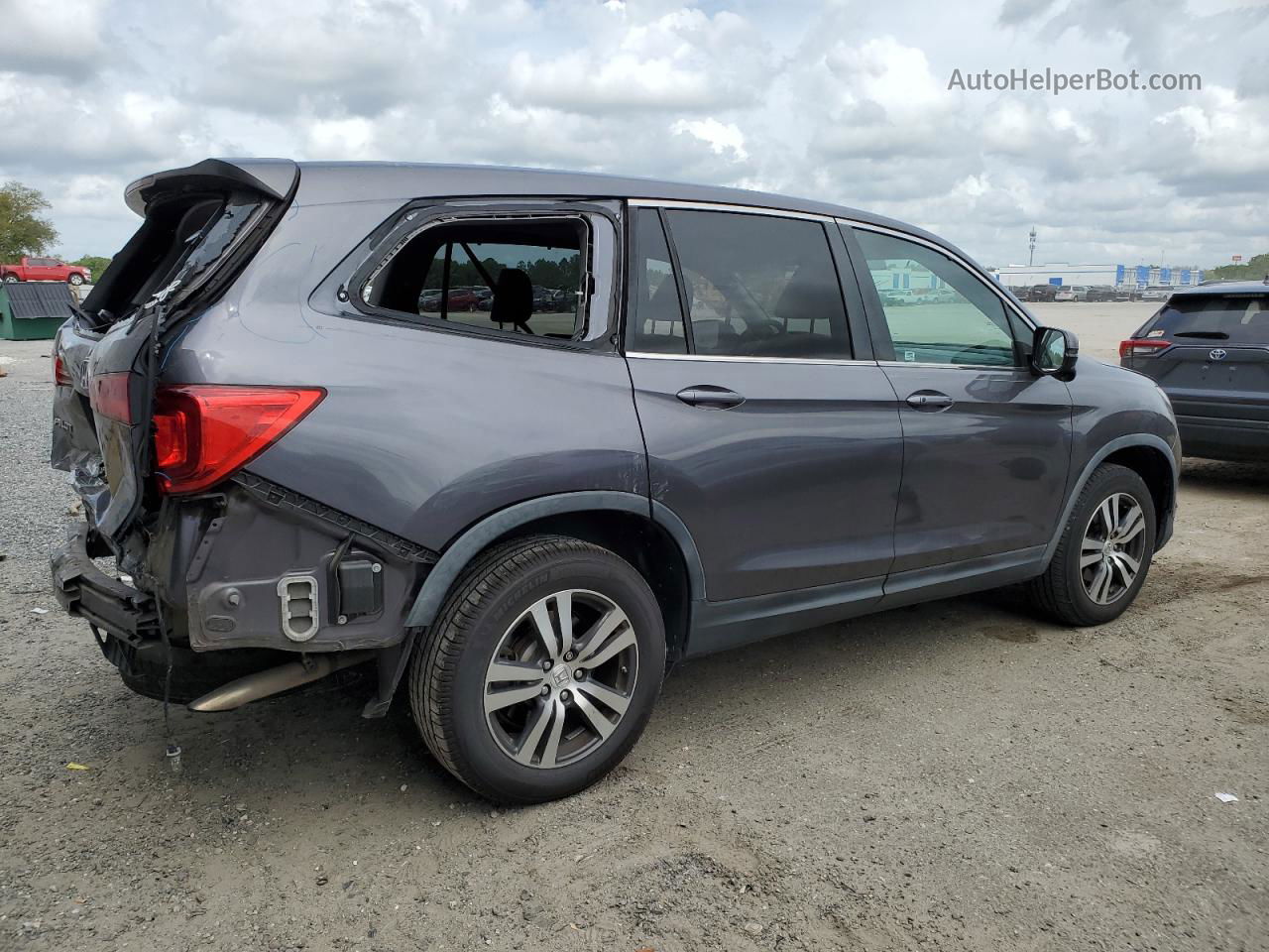 2017 Honda Pilot Exl Серый vin: 5FNYF5H86HB020758