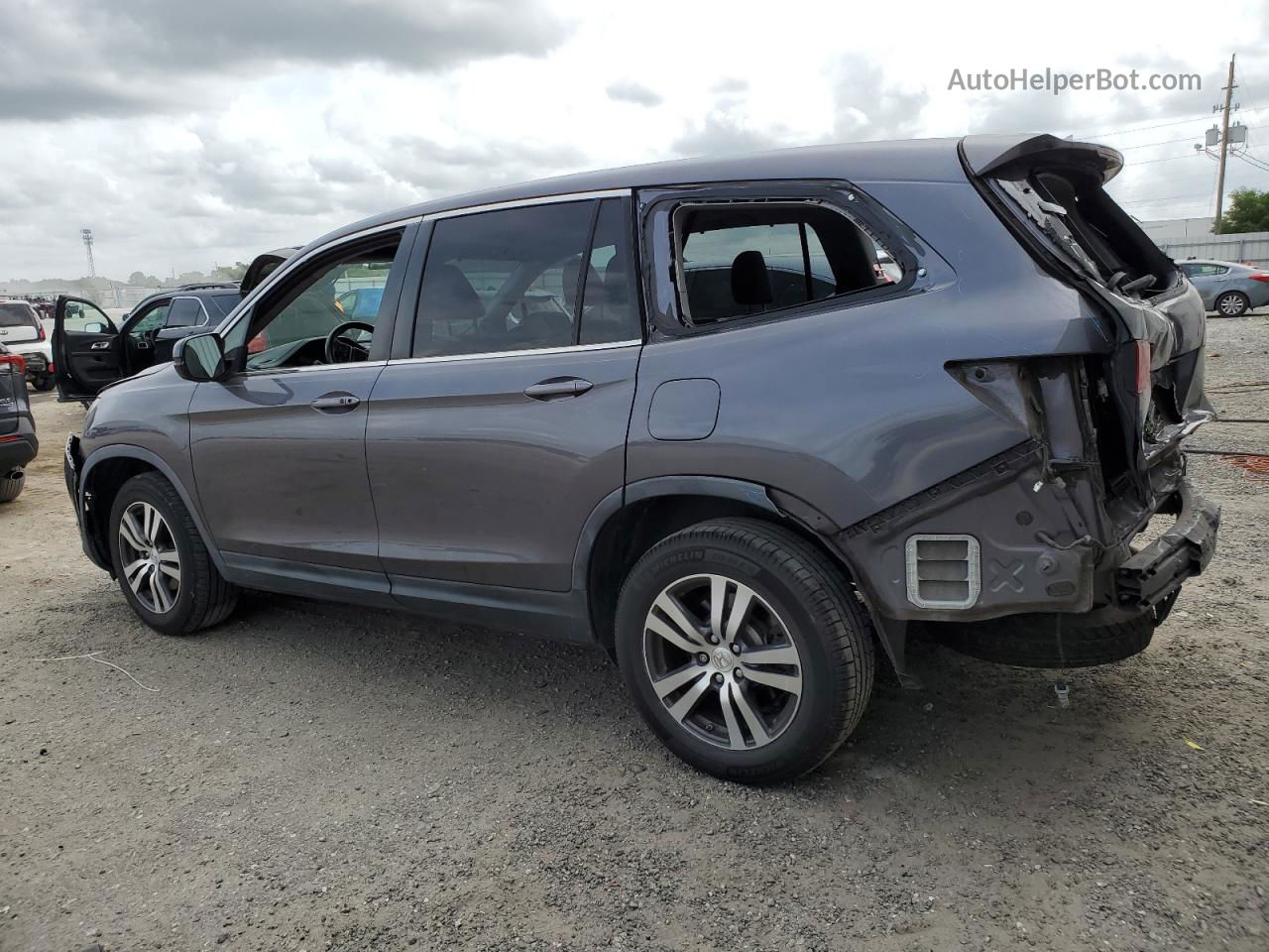 2017 Honda Pilot Exl Серый vin: 5FNYF5H86HB020758