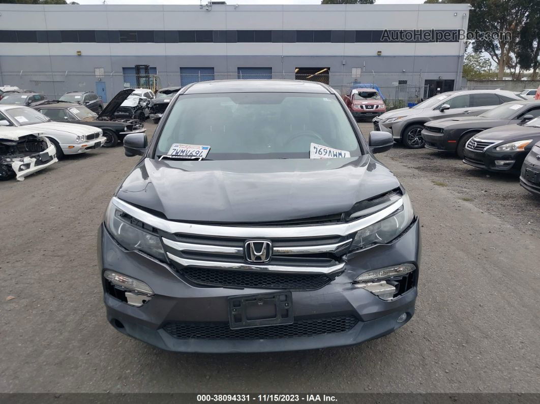 2017 Honda Pilot Ex-l Gray vin: 5FNYF5H87HB005380