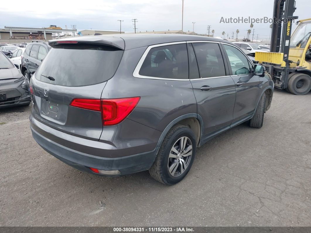 2017 Honda Pilot Ex-l Gray vin: 5FNYF5H87HB005380