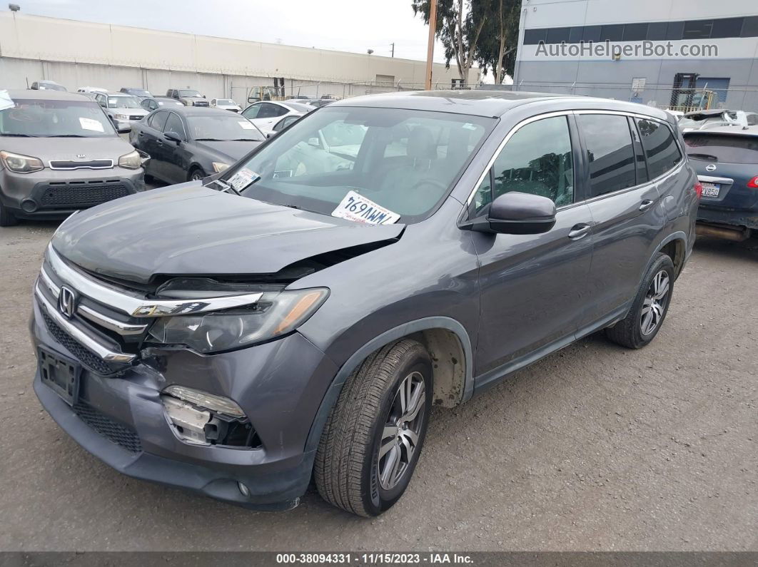 2017 Honda Pilot Ex-l Gray vin: 5FNYF5H87HB005380