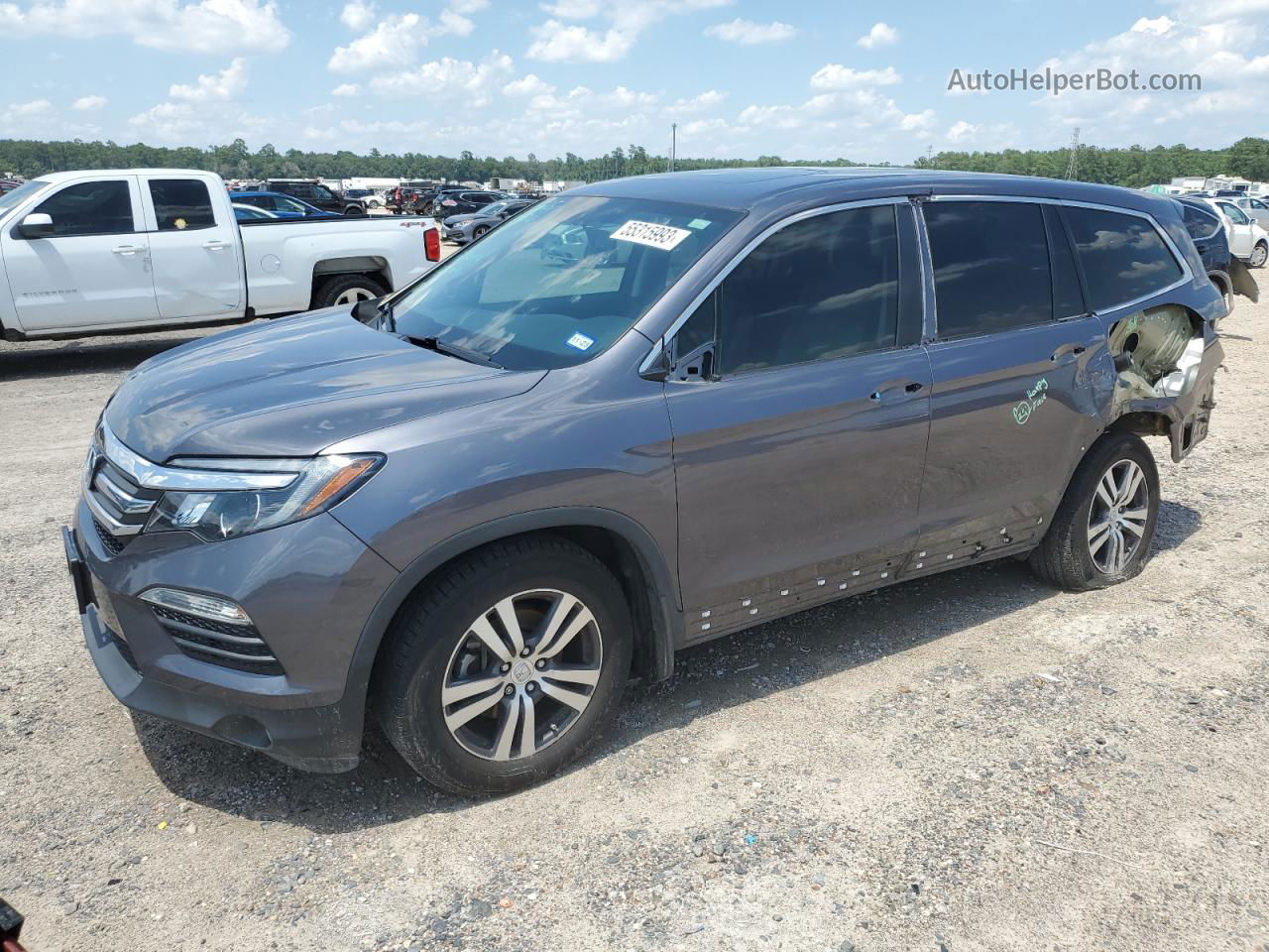 2017 Honda Pilot Exl Gray vin: 5FNYF5H8XHB033125