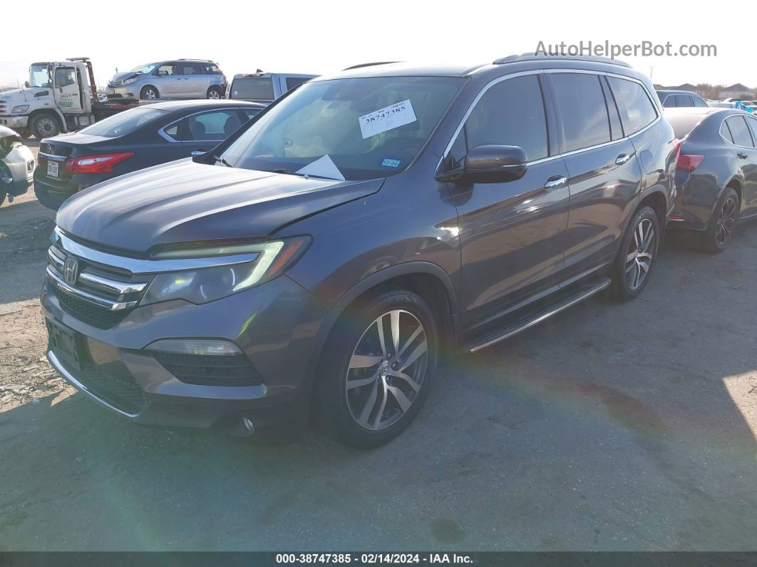 2016 Honda Pilot Touring Gray vin: 5FNYF5H90GB023050