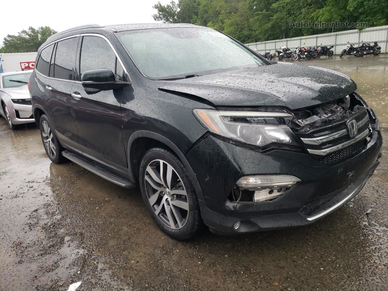 2017 Honda Pilot Touring Зеленый vin: 5FNYF5H90HB010476