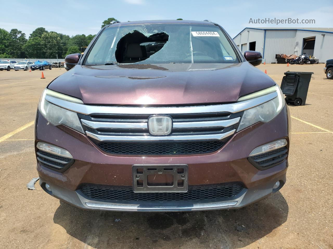 2016 Honda Pilot Touring Бордовый vin: 5FNYF5H92GB028282