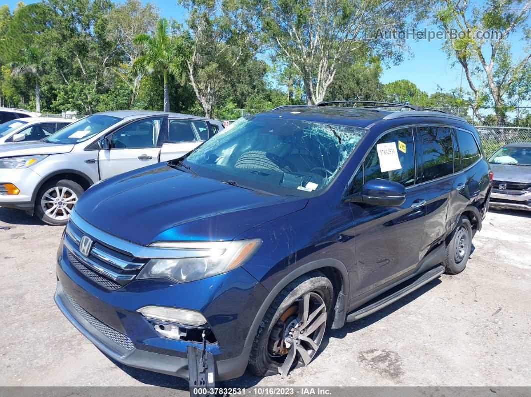 2016 Honda Pilot Touring Blue vin: 5FNYF5H9XGB027607