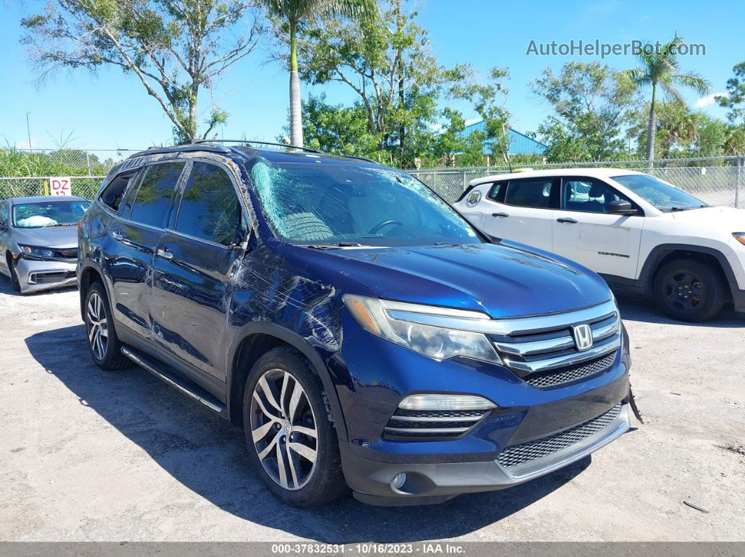 2016 Honda Pilot Touring Blue vin: 5FNYF5H9XGB027607