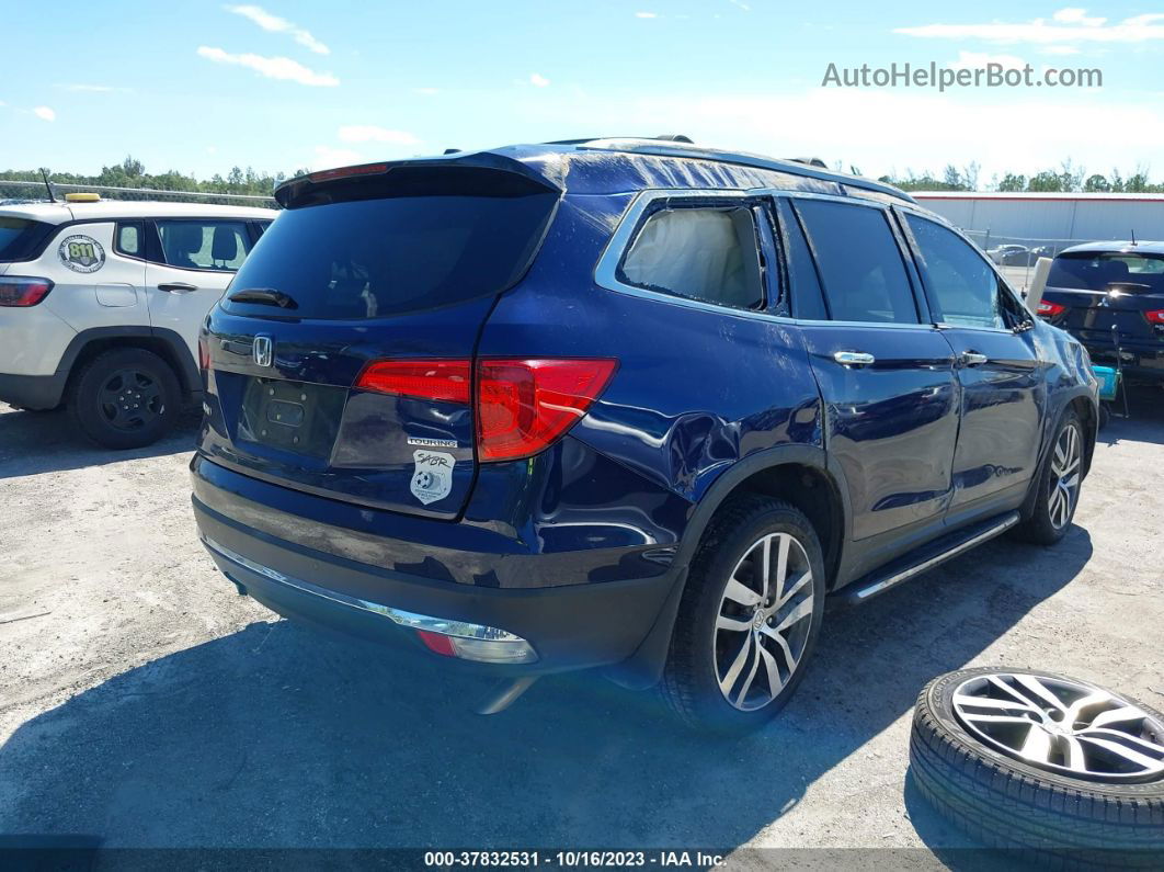 2016 Honda Pilot Touring Blue vin: 5FNYF5H9XGB027607