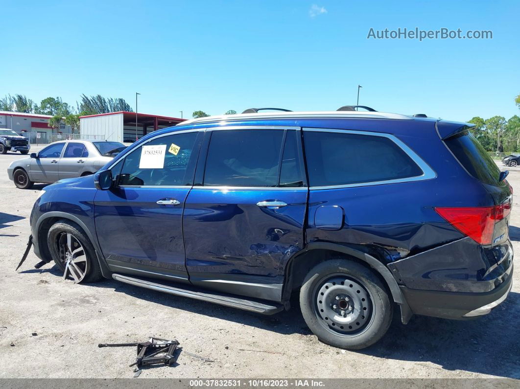 2016 Honda Pilot Touring Синий vin: 5FNYF5H9XGB027607