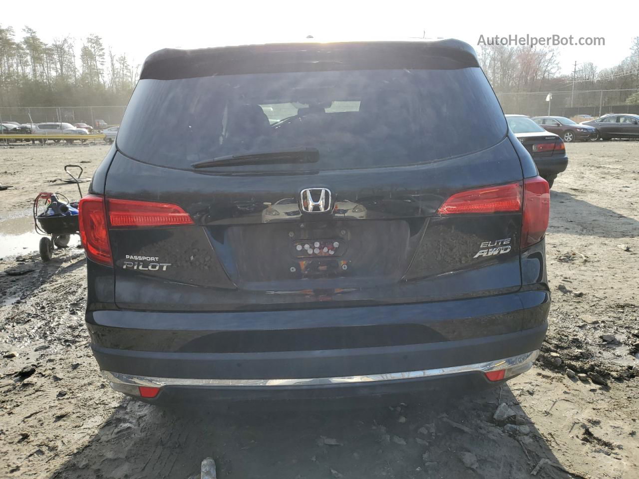 2016 Honda Pilot Elite Черный vin: 5FNYF6H01GB033741