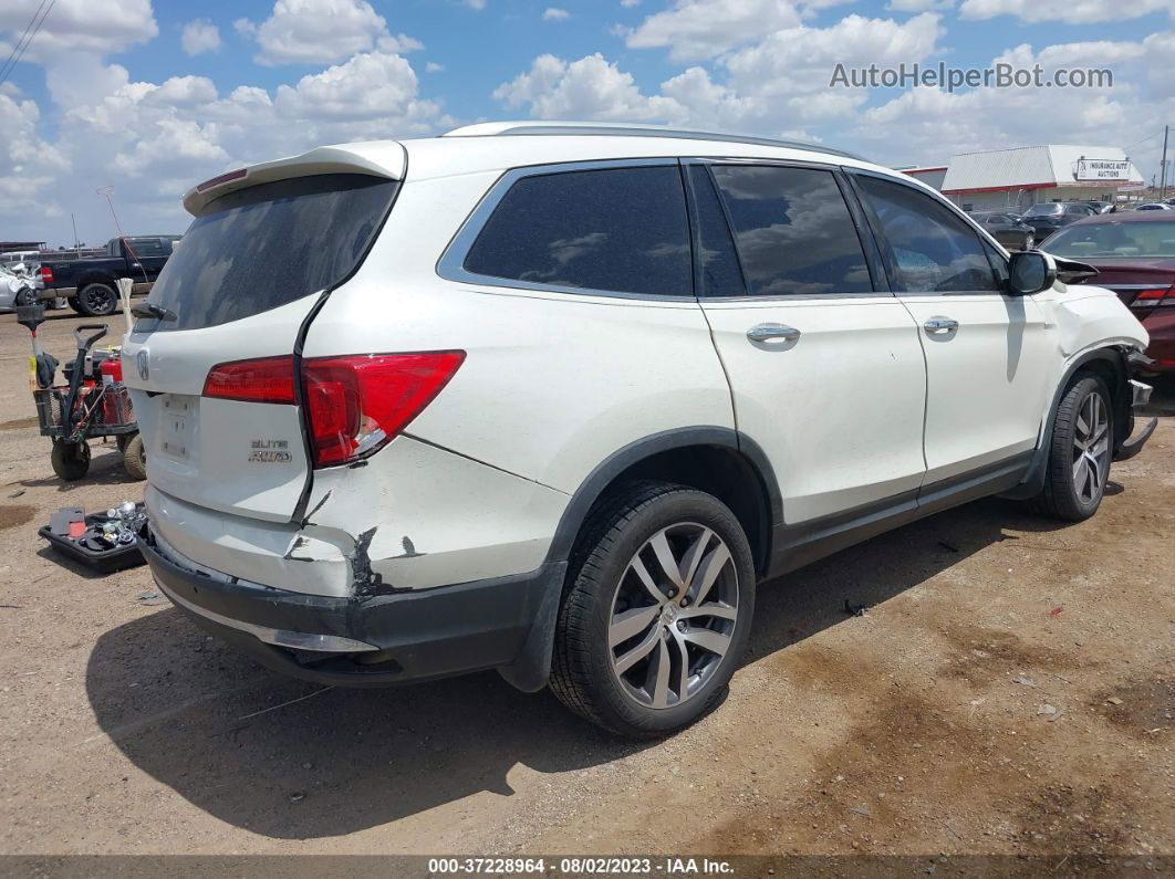 2017 Honda Pilot Elite White vin: 5FNYF6H01HB036821