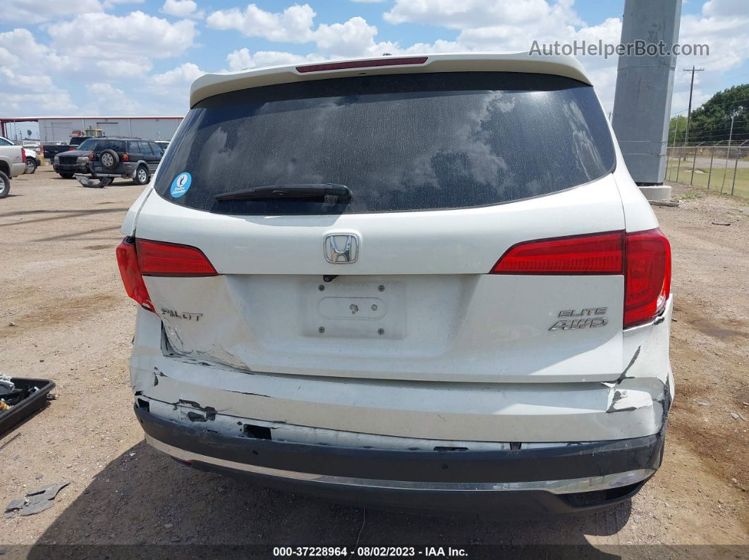 2017 Honda Pilot Elite White vin: 5FNYF6H01HB036821