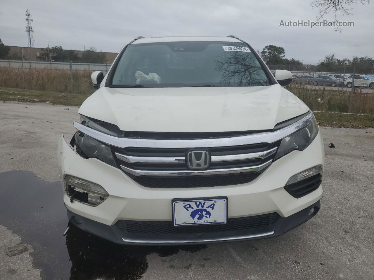 2017 Honda Pilot Elite White vin: 5FNYF6H01HB052050