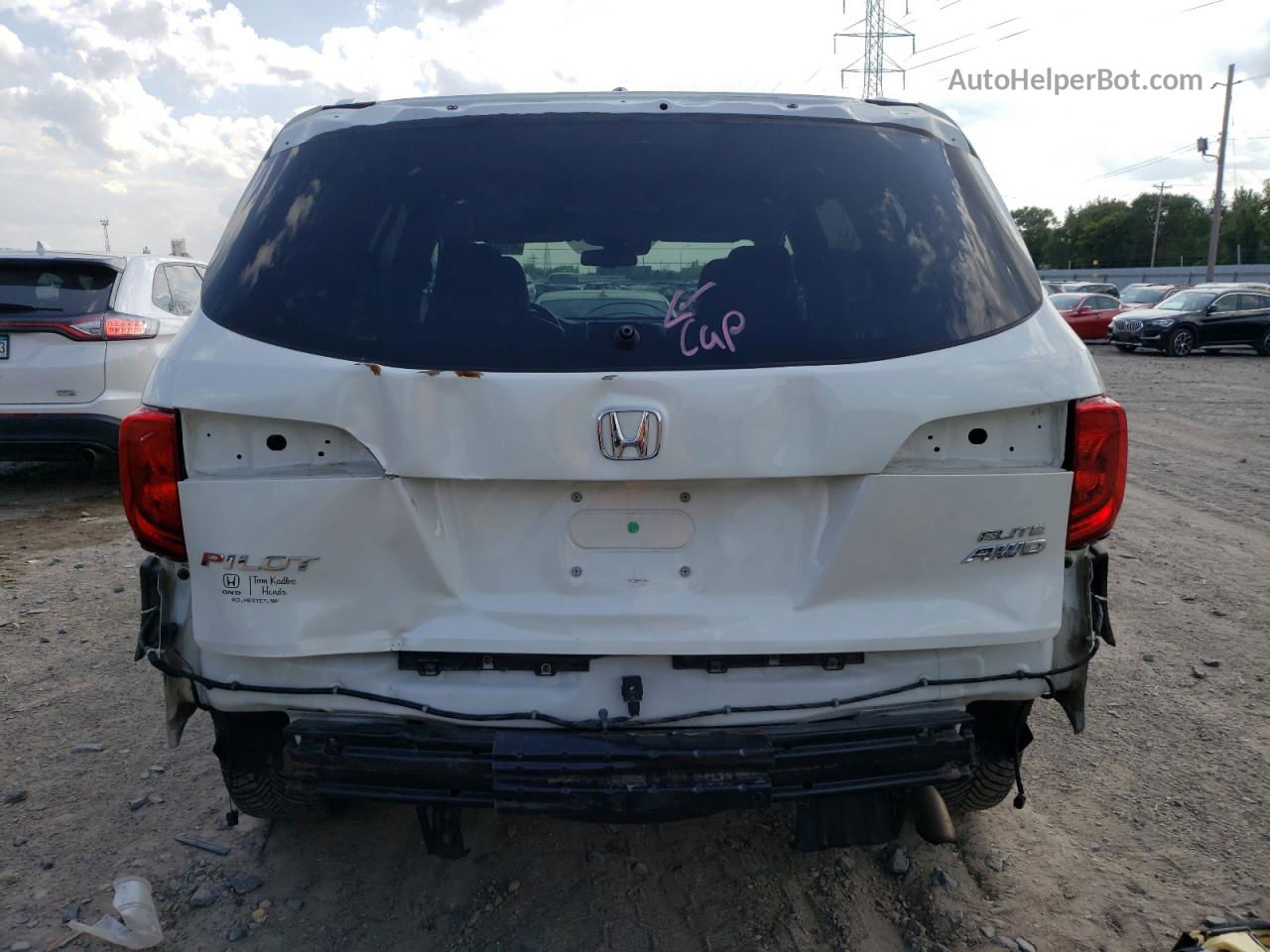 2017 Honda Pilot Elite White vin: 5FNYF6H01HB090846